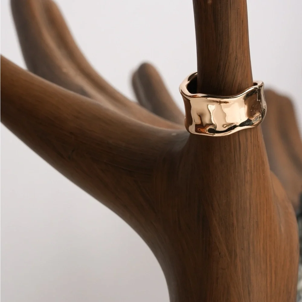 Elegant Gold-Toned Women's‎ Chunky Ring #27
